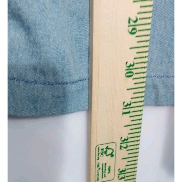 Liz & Me Button Up Shirt 3X Denim Blue Americana Stars Stripes Beaded Sequins - Picture 7 of 12